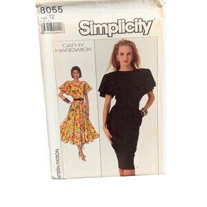 Vintage Simplicity 8055 Dress Pattern By Cathy Hardwick Size 12 - uncut